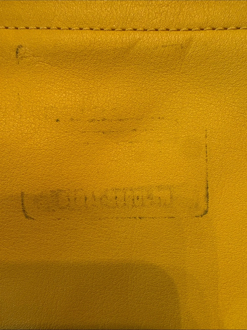 COACH Yellow Leather Clutch with Front Zip